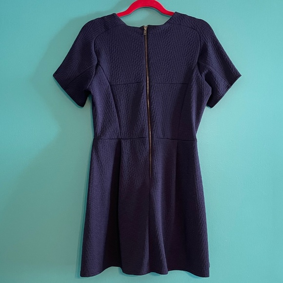 Topshop Navy Blue Fit & Flare Dress - Picture 5 of 8